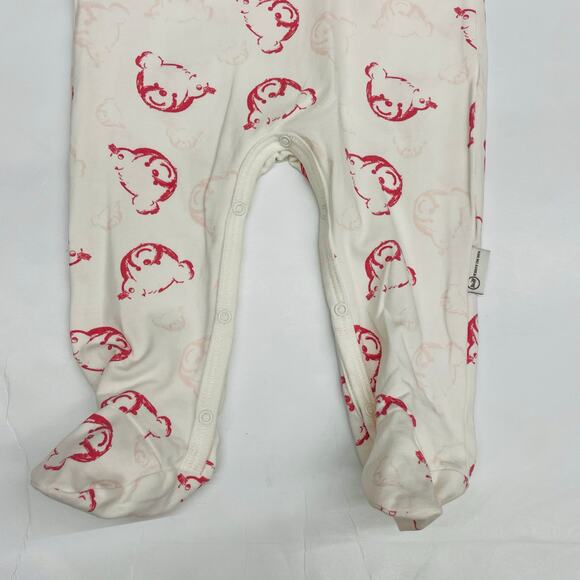 NWT Steiff 2-3M Footie with Mauve Bears - Picture 3 of 4